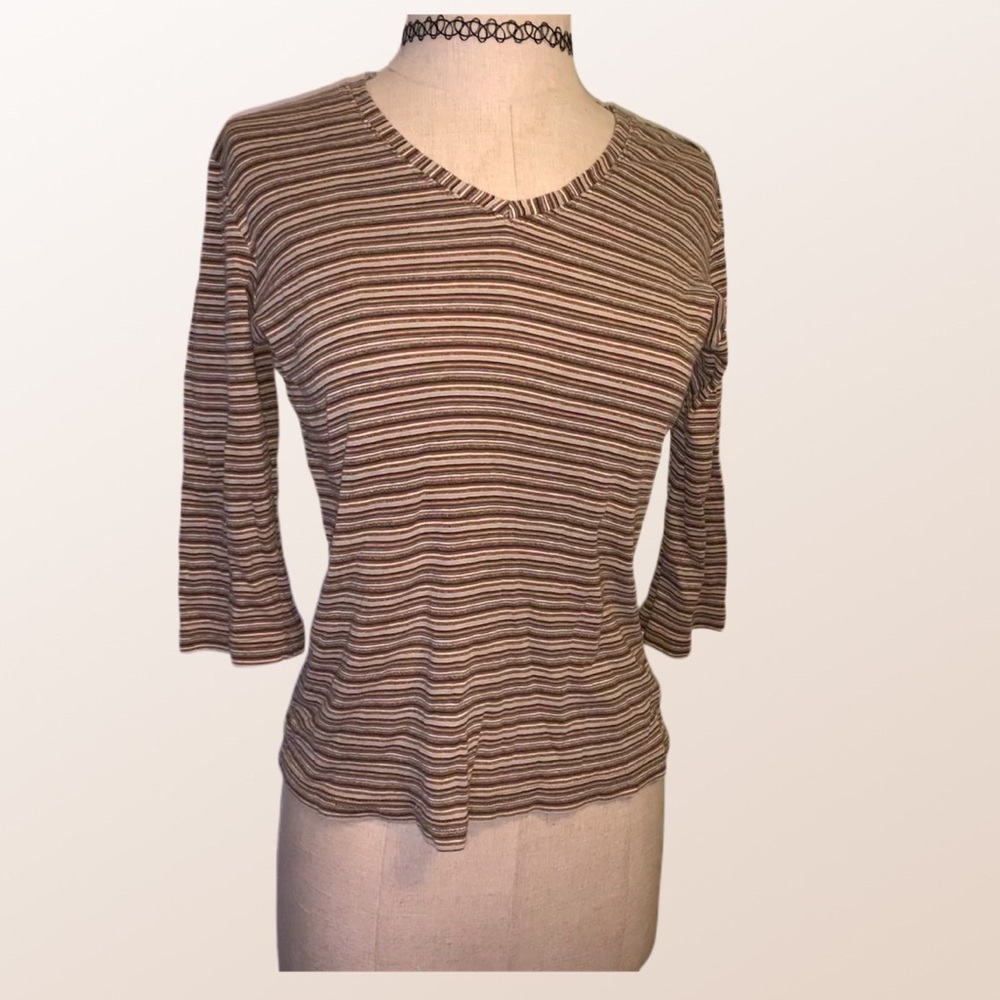 Brown striped Columbia top